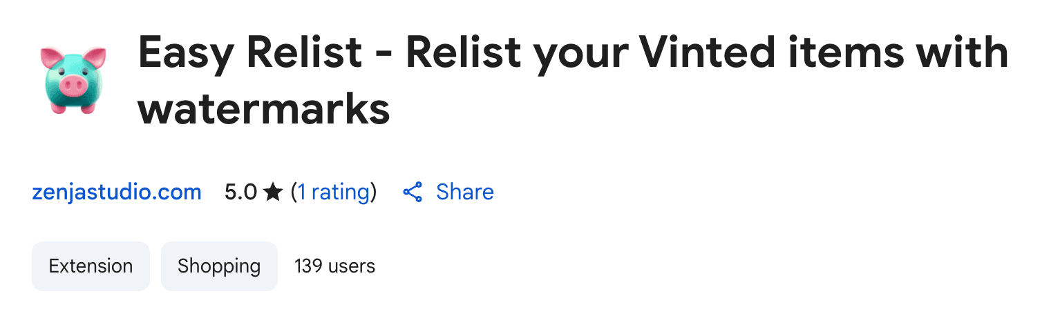 Easy Relist extension preview